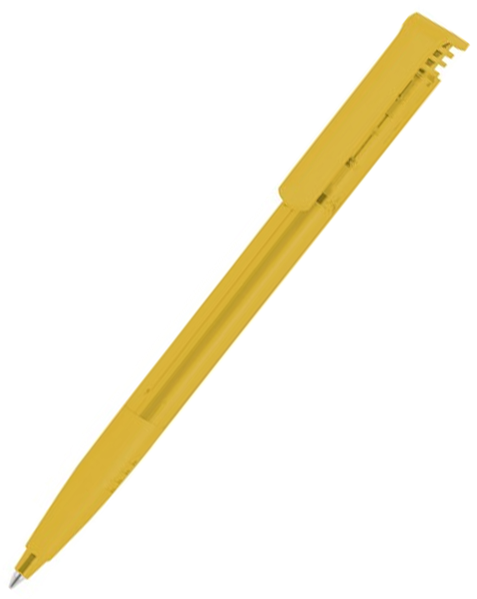 Ручка Senator Super Hit Clear Soft grip zone, желтая